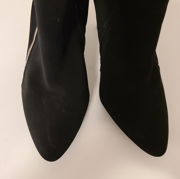 Black Ankle Boots with Silver Zippers - Picture 4 of 9